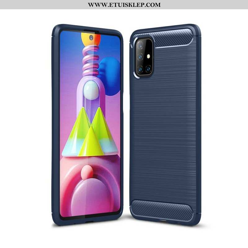 Etui do Samsung Galaxy M51 Szczotkowane Włókno Węglowe